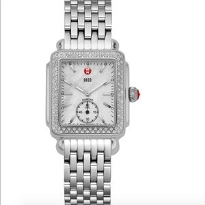 Michele Deco Diamond Watch (rectangular face)